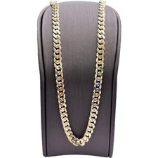 9ct 9k Yellow Gold Curb Cuban Link Chain Necklace 43.76 Grams 61cm. Brand New