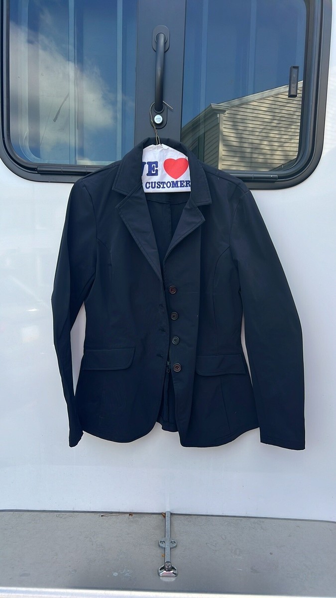 Veste équitation Ovation Femme – Taille 10, Noire, Spectacle équestre, Lavable En Machine, Occasion