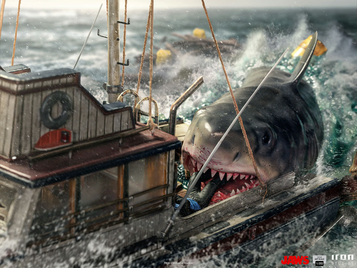 JAWSジオラマ Sideshow Iron Studios JAWS ATTACKS 1/20 Demi Art Scale 31 Statue