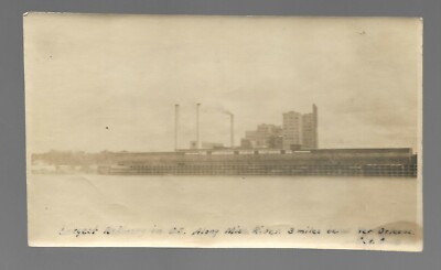 1914 REAL PHOTO-THE AMERICAN SUGAR REFINERY-NEW ORLEANS LOUISIANA-VF PHOTO