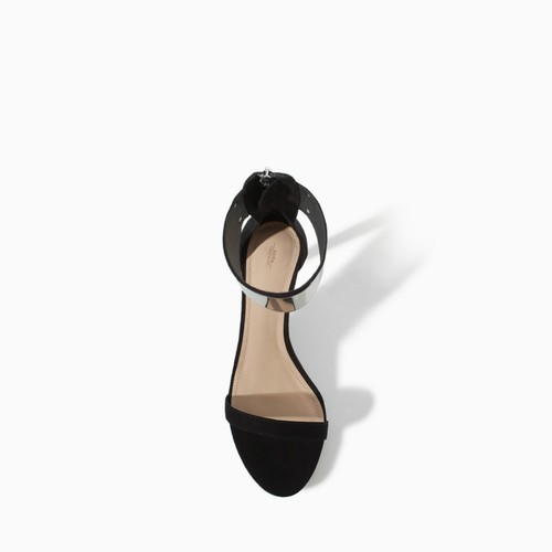 Uk Talon Cheville 4 Sandales Taille Métallique 8 5 De Haut Bride 6 Zara KUq5x8Cw15