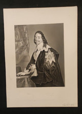 CARLO I RE D'INGHILTERRA STAMA 1860 CA