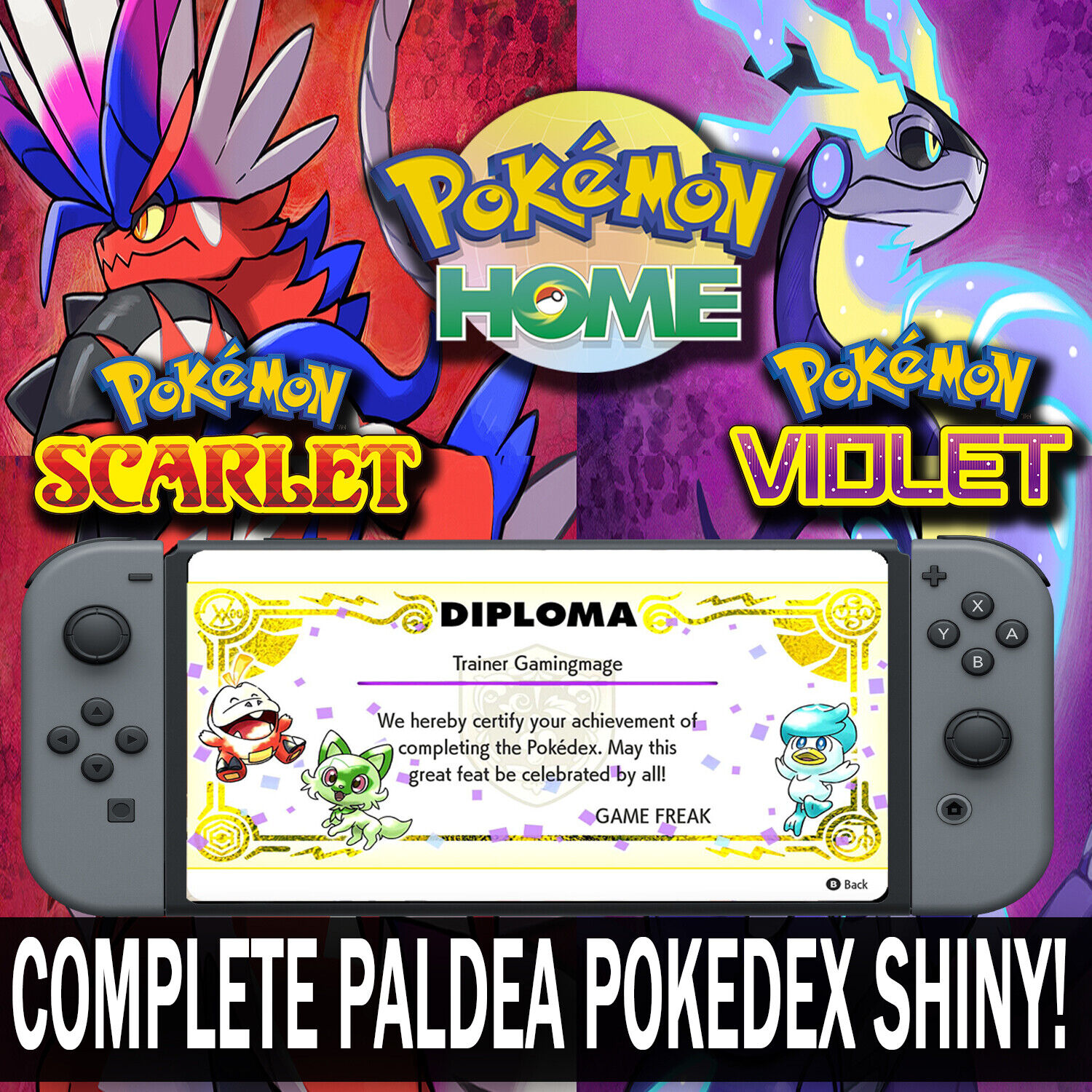 🌟 Pokemon Scarlet & Violet Complete Paldea Pokédex 🌟 🌟 Shiny/Non 🌟