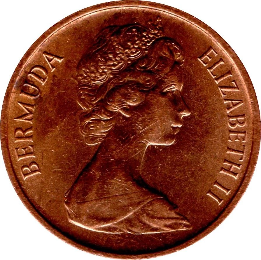 Bermudian 1 Cent Coin | Queen Elizabeth II | Wild Boar | Bermuda | 1970 - 1985 - Image 3 of 4
