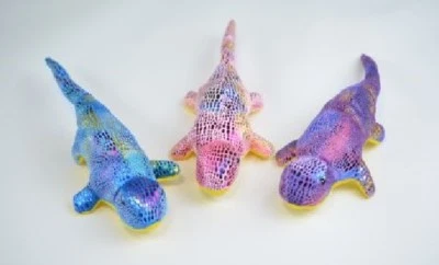 RASEHORN 3 Plüschtiere Eidechsen 33 cm Kuscheltiere Stofftiere Eidechse Echse Waran Gecko