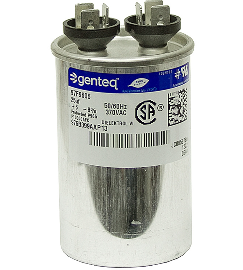 GENTEQ 976B399AAP13, 97F9606, 25 MFD, 370 V, 50/60HZ, AC Run