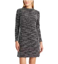 New Chaps Women's Boucle Sweater Dress Black/White Variety Sizes