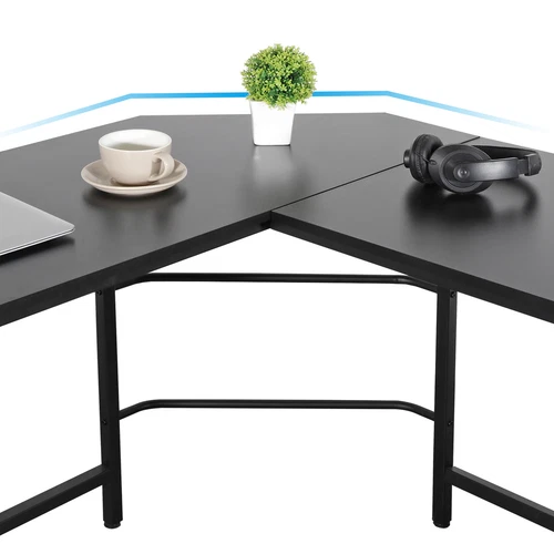  66" L-Shaped Desk Computer Gaming Desk Laptop Table Corner Workstation Office - Picture 8 of 19