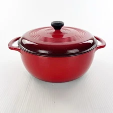 Lodge Color 6 Qt Covered Casserole Enamel on Cast Iron Cooking Pan