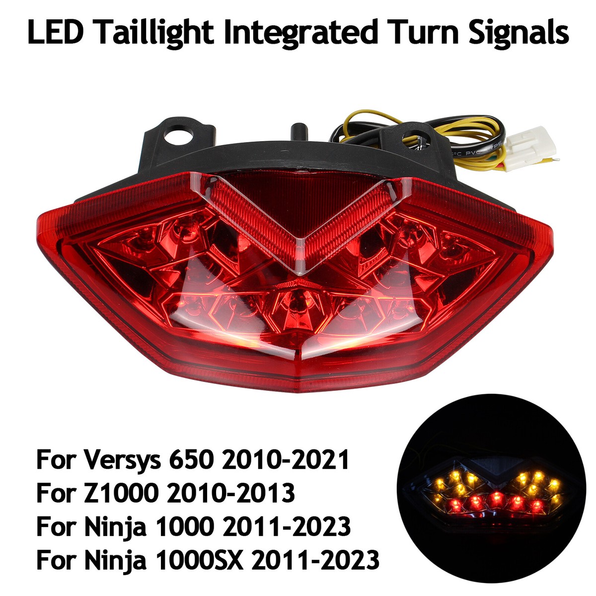 LED Tail Light For Kawasaki Ninja 1000/SX 11-2023,Z1000 10-13