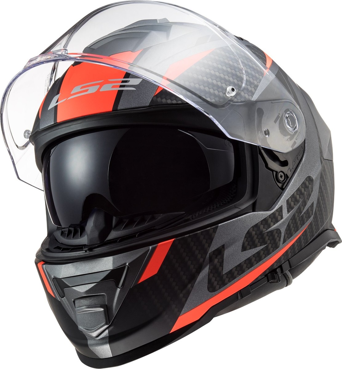 LS2 Motorradhelm FF800 STORM SOLID MATT TITANIUM, Größe L – Polycarbonat, Integriertes Sonnenvisier, Kratzfestes Visier, Microlock-Verschluss