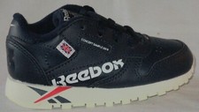 BOY'S REEBOK CLASSIC LEATHER COLL NAVY/WHT/RED/CHALK TODDLER'S SIZE 5