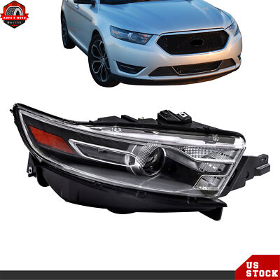 Right Passenger Side Halogen Gray HB3 Headlights Assy For 2014-2016 Ford Taurus