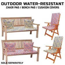 Water Resistant Chair Seats / Bench Pads / Outdoor Cushion Covers Garden Decor