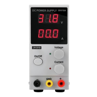 ADJUSTABLE DC POWER SUPPLY 30V 10A VARIABLE SWITCHING LAB BENCH
