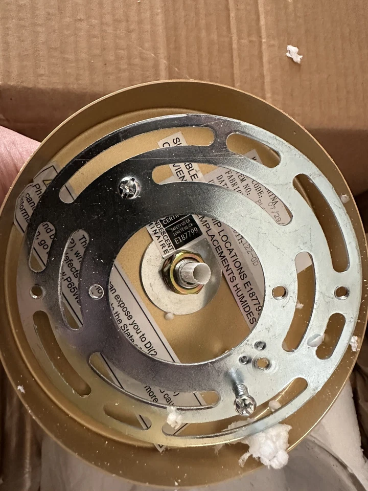 emak 8 Inch Gold Pendant Light Fixture Modern Pendant Light Gold & Seeded Glass - Image 3 of 4