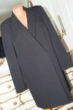 Betty Jackson.black Black Straight Cut Fully Lined Ladies Coat Jacket Size 16