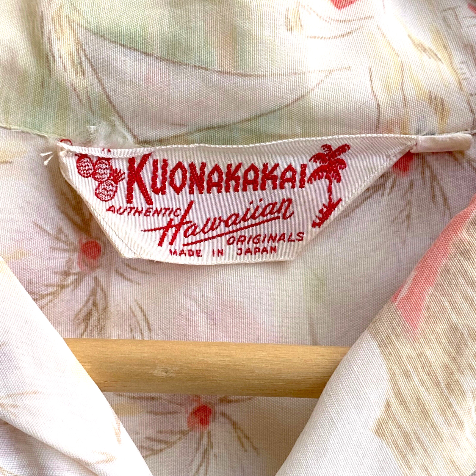 Rare 50's KUONAKAKAI Aloha Hawaiian Shirt 1940 19… - image 1