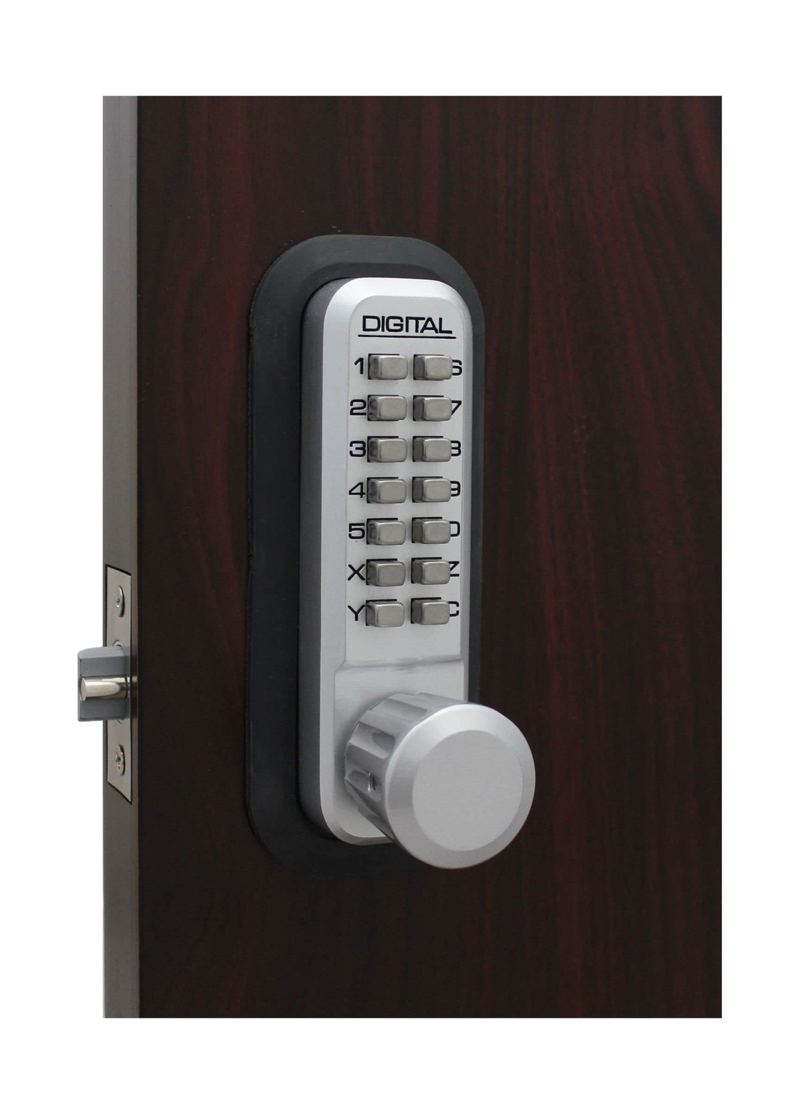 2230JB Mechanical, Keyless Latch Lock Jet Black Single Combination