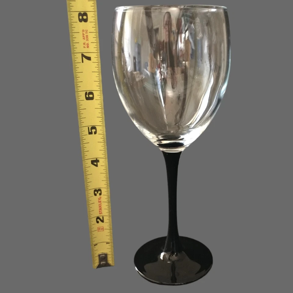 1 copa de vino tinto Luminarc Nocturne ÚNICA vintage tallo negro Claret Francia gótico Foto 2 de 4