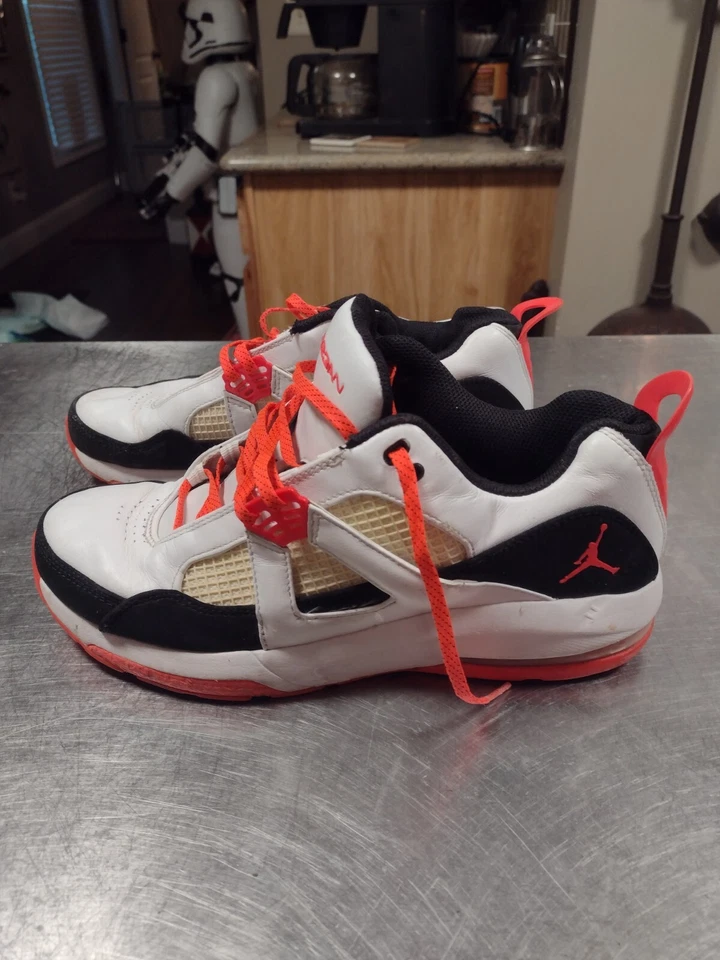 Nike Air Jordan Retro 4 Bajo Blanco Infrarrojo Negro Hombres Zapatos 343408 163 Talla 8.5 Foto 2 de 4