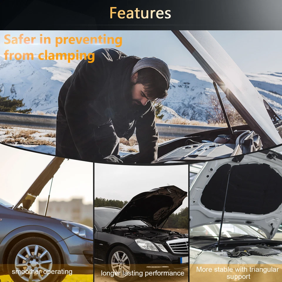 Front Hood Lift Support Shocks For 91-01 Ford Explorer 97-01 Mercury Mountaineer - Image 4 of 4