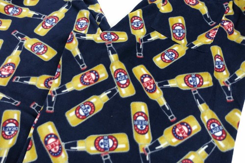 Sonoma Pajama Lounge Pants Men Small Fleece Draft Beer Lager Ale Bottles Pocket - Picture 5 of 10
