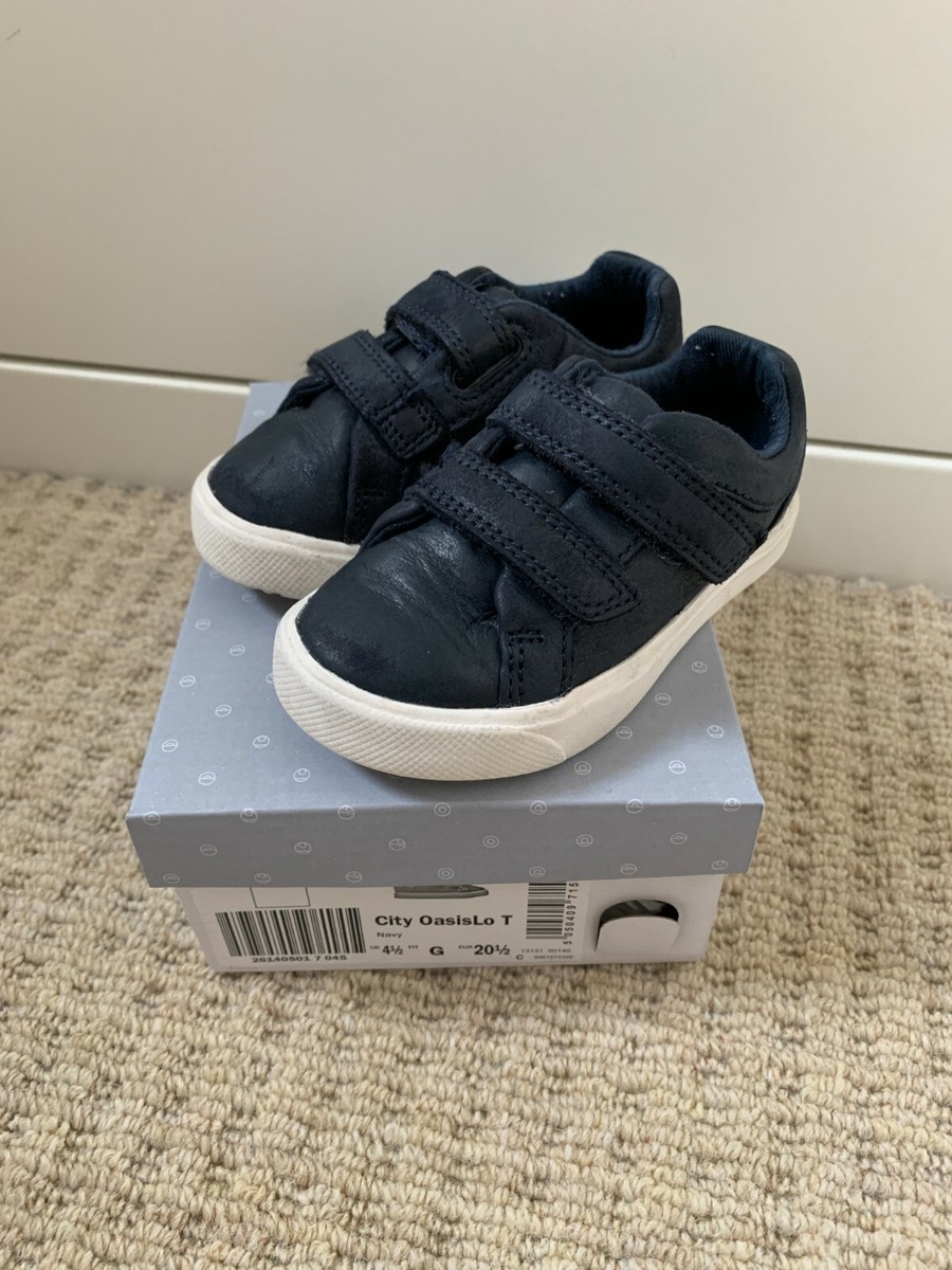 Clarks First Shoes Navy Blue Trainer Pump Shoes G City Oasis  Boys