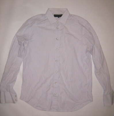 Rag & Bone Long Sleeve Light Blue Striped Button Up Men's Shirt- Sz 16