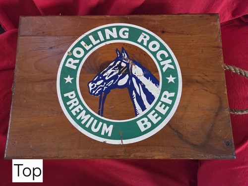 Limited Edition Wooden Cooler Chest Rolling Rock Beer Circa 1939