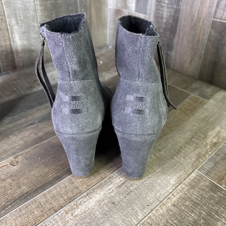 Lote de 2 Botines Tom’s Desert Gamuza Cuña Talla 8 Tostado y Gris Foto 4 de 4