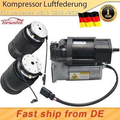 Kompressor Luftfederung+2x Federbalg Hinten Für Mercedes W213 C253 X253 2016- DE