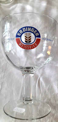 Großes Kelchglas Erdinger Weiße mit Schuss um 1980 Vintage