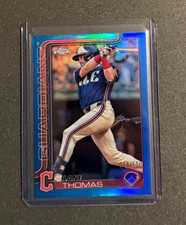 2025 Topps Chrome Lane Thomas #52 BLUE REFRACTOR #'d 015/150 Cleveland Guardians