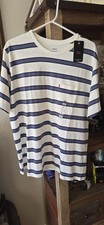Levi's Standard Fit Striped Pocket T-Shirt Men XL Navy/ White. NWT