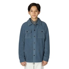 NEW Quiksilver Boy's Fleece Shirt Jacket, Blue, Size MEDIUM 10-12