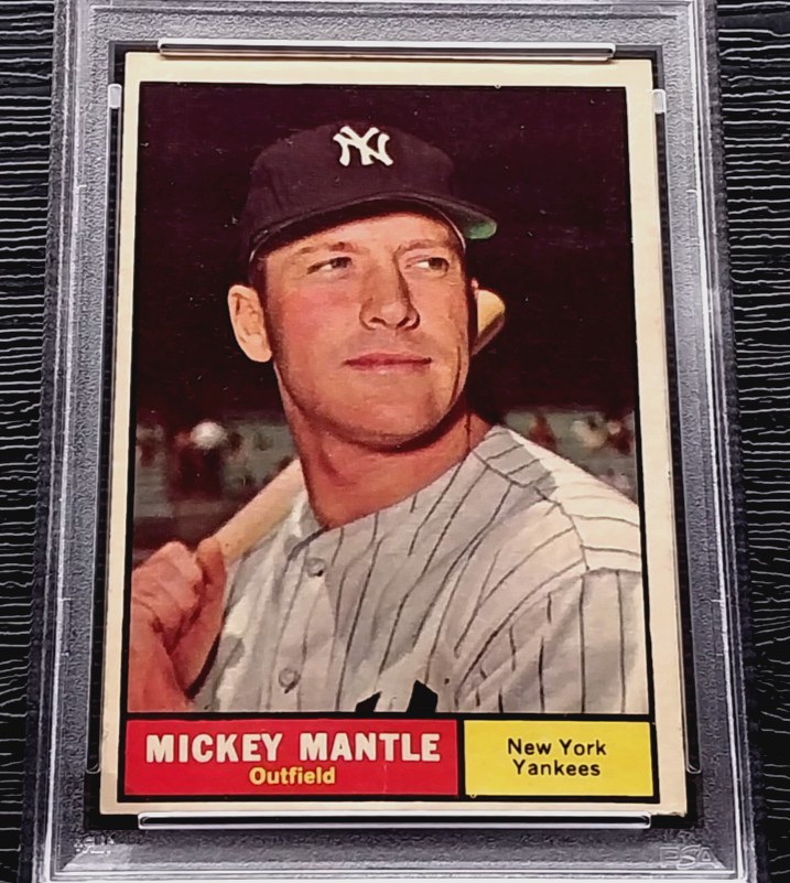 1961 TOPPS MICKEY MANTLE BASEBALL CARD #300 *CENTERED* *NICE CORNERS* PSA 2 GOOD view 2