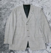 Jos. A. Bank Men's Silk Wool Houndstooth Blazer Sport Coat Jacket 44R Workwear