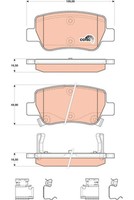 Bremsbelagsatz Scheibenbremse Cotec TRW GDB4175 FüR Toyota Avensis WWT270_ VVT