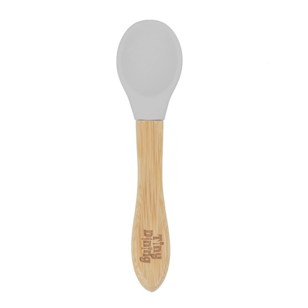 Tiny Dining Grau Bambus Baby FüTtern LöFfel Silikon Weiche Kleinkind EntwöHnung-image