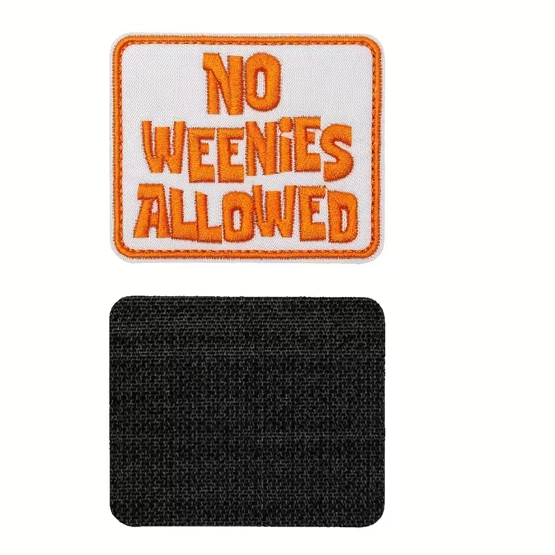 No Weenies Allowed - Iron on patch 7x5cm - Image 2 of 3