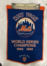 New York Mets W.S. Champions Vintage Winning Streak Wool Felt Banner 37"