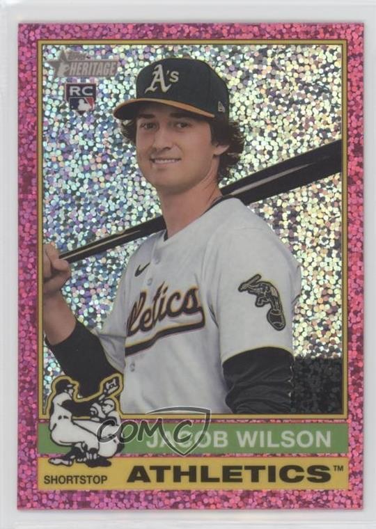 2025 Topps Heritage Chrome Pink Sparkle Refractor Jacob Wilson #15 qf6