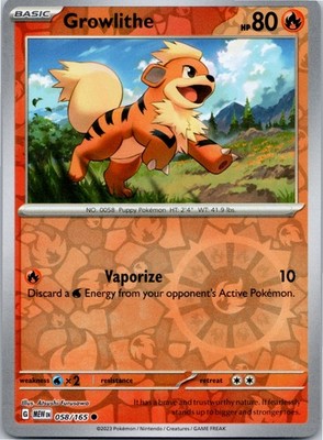 Growlithe Common SV: Scarlet & Violet 151 058/165 MP