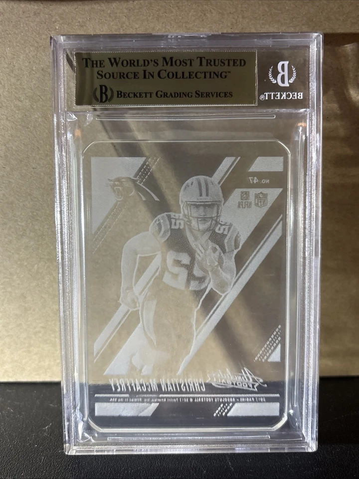 2017 Panini Absolute Glass Christian McCaffrey #47 (RC) BGS 9.5 - Image 4 of 4