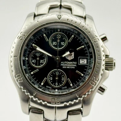 TAG HEUER Link CT2111 Professional Chronograph Date Black Dial Automatic Watch - Image 1 of 4