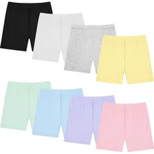 8-Pack Girls Toddler Dance Shorts Gymnastics Yoga Activewear Under Dress & Gym