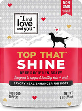 "" Top That Shine Wet Dog Food Pouch, Beef Recipe in Gravy, 3 Oz (Pack of 12) 8.40 per gallon