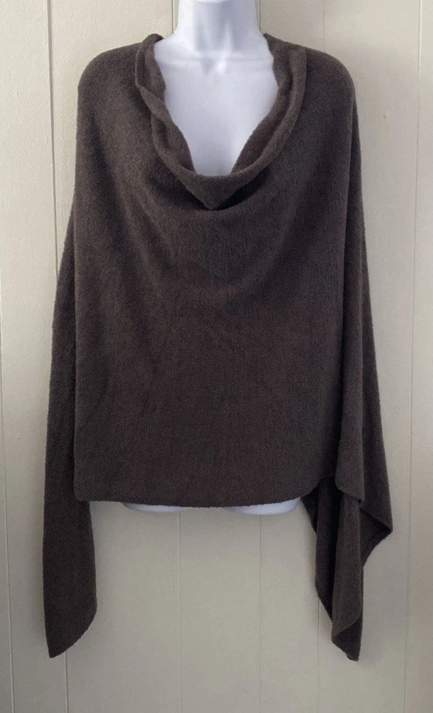 Barefoot Dreams Cozy Chic Lite Poncho Women's One Size Brown Cozy Lagenlook