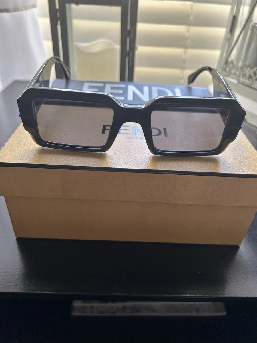 Gently used fending women’s sunglasses FENDI CRYSTAL FF LOGO RARE WOMENS SUNGLASSES BLUE/BLACK  main image 4